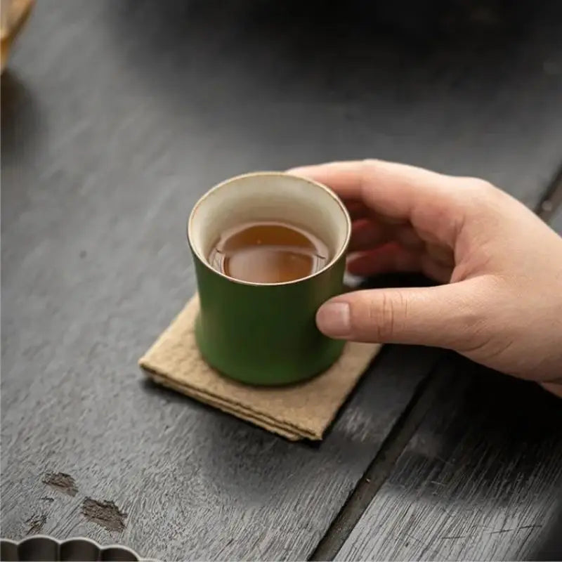 60ML Bamboo Joint Ceramic Tea Cup for Tea Ceremony Ceramic Tea Cup Babs