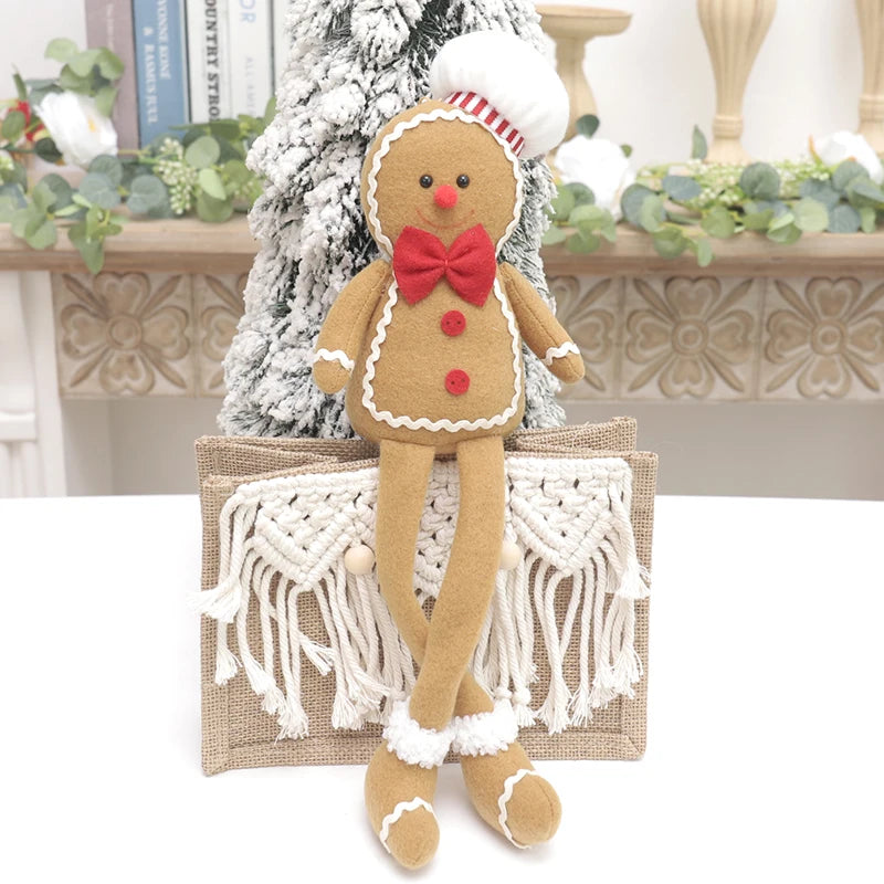 Gingerbread Man Plush Doll – Christmas Tree Hanging Ornament Christmas Plush Ornament Babs Long Legged Boy