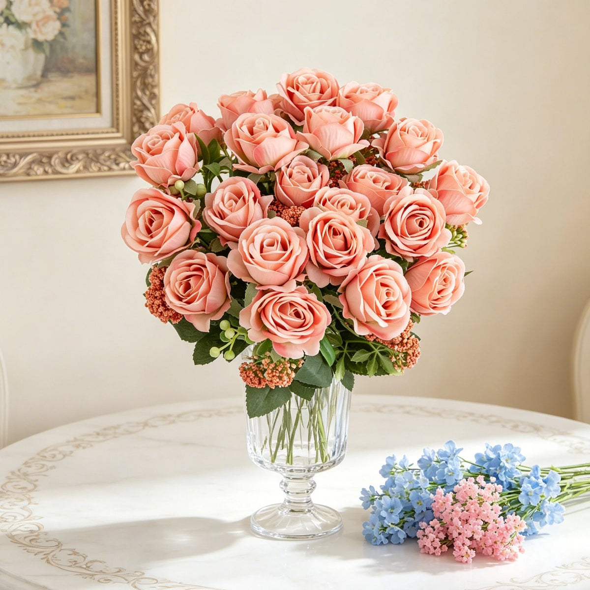 Artificial Silk Rose Bouquet – Wedding & Home Décor Artificial Flower Bouquet Babs
