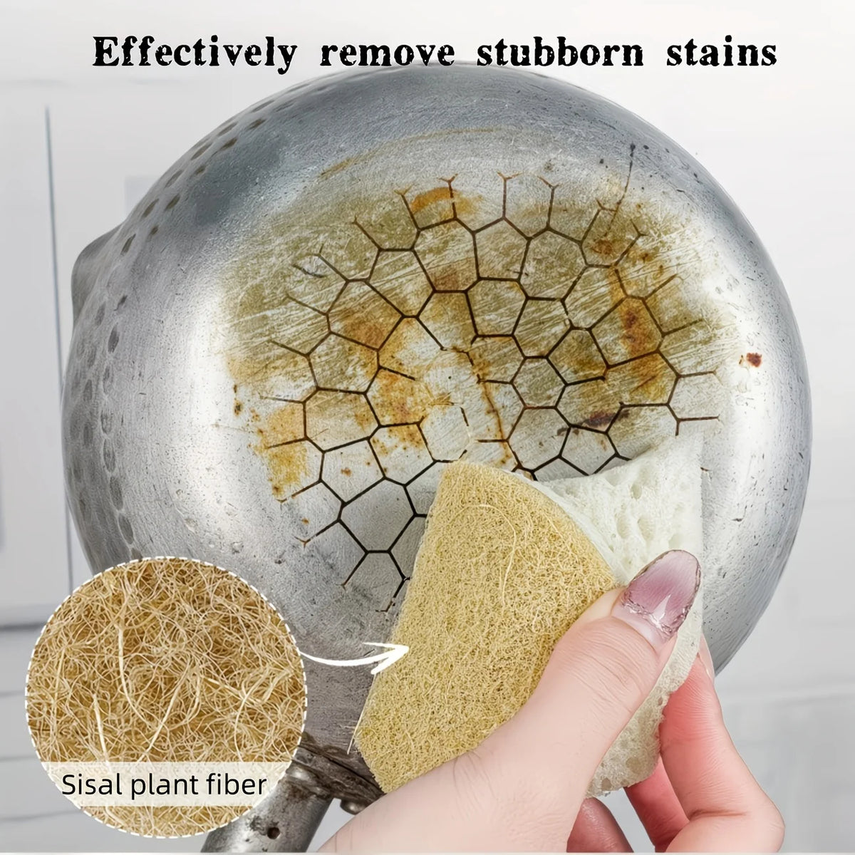 4-Piece Coconut Fiber Kitchen Sponge Set – Eco-Friendly Kitchen Cleaning Sponge Babs