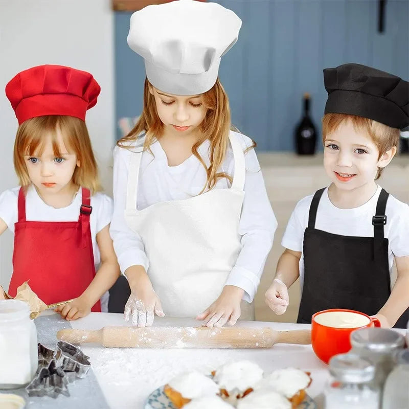 Kids Chef Apron & Hat Set – Kitchen Craft Painting PVC Apron Kids Chef Apron Set Babs