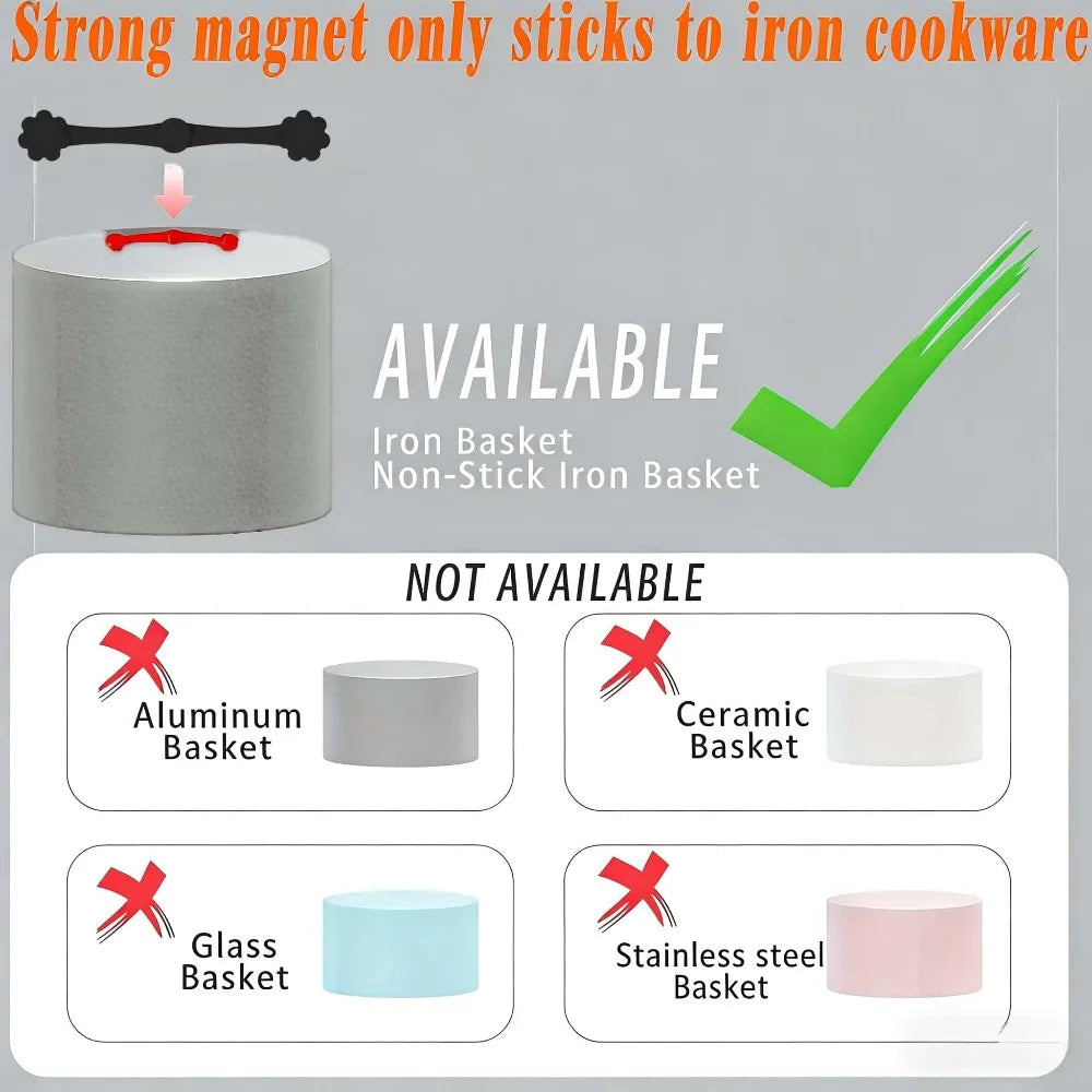 Magnetic Air Fryer Parchment Holder – Silicone Liner Clip Air Fryer Accessory Babs