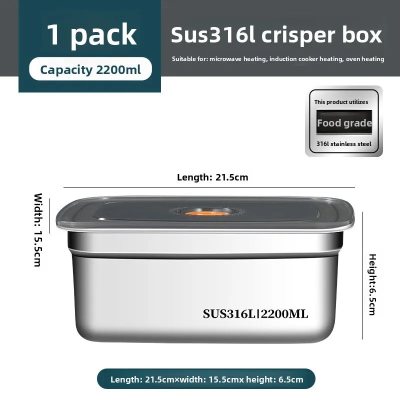 316 Stainless Steel Airtight Lunch Box | Bento Food Container Airtight Lunch Box Babs 2200ml