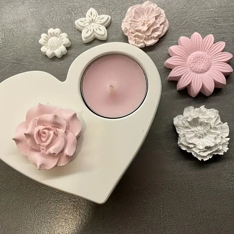 Heart Silicone Mold for Candle, Resin & Cement Casting Silicone Casting Mold Babs