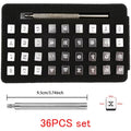 Zinc Alloy Alphabet & Number Stamp Punch Set | Leathercraft Leather Stamp Punch Set Babs 3mm 36pcs