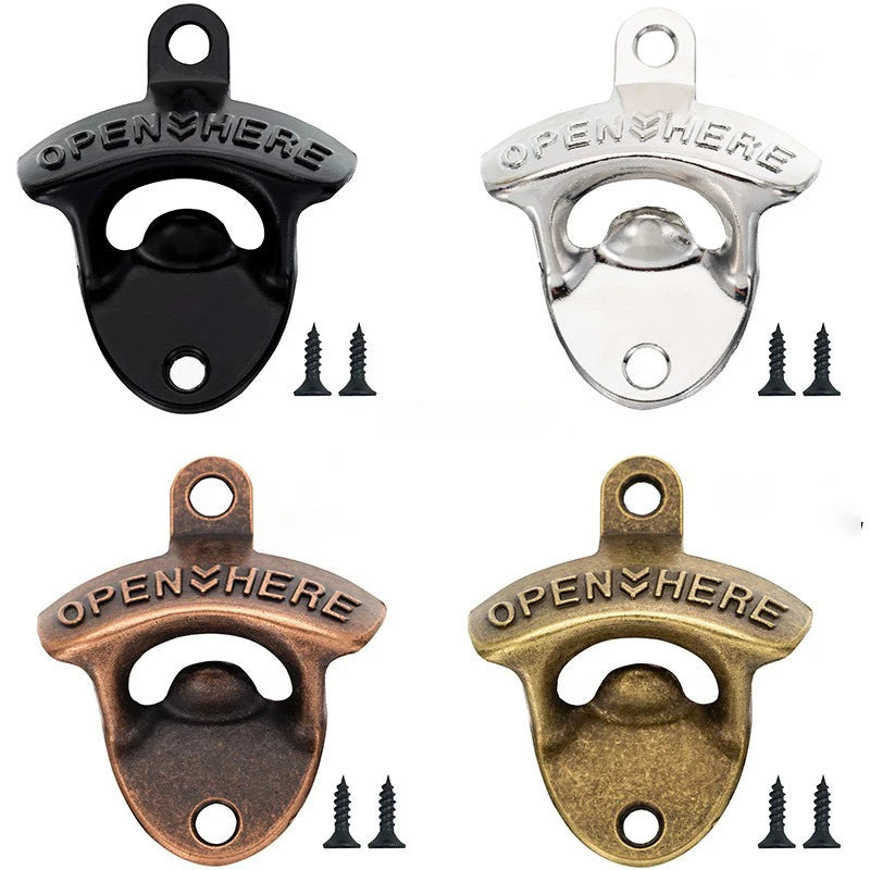 Retro Wall Mounted Beer Bottle Opener – Zinc Alloy Kitchen Decor Wall Bottle Opener Babs