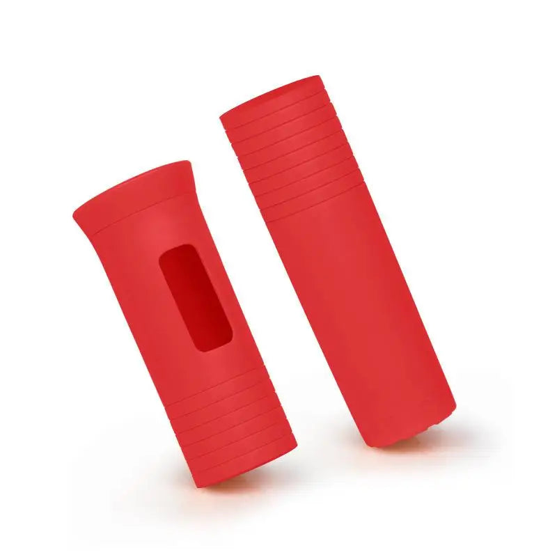 Wireless Mic Rubber Handle Cover – Non-Slip KTV Sleeve Set Mic Handle Cover Babs red