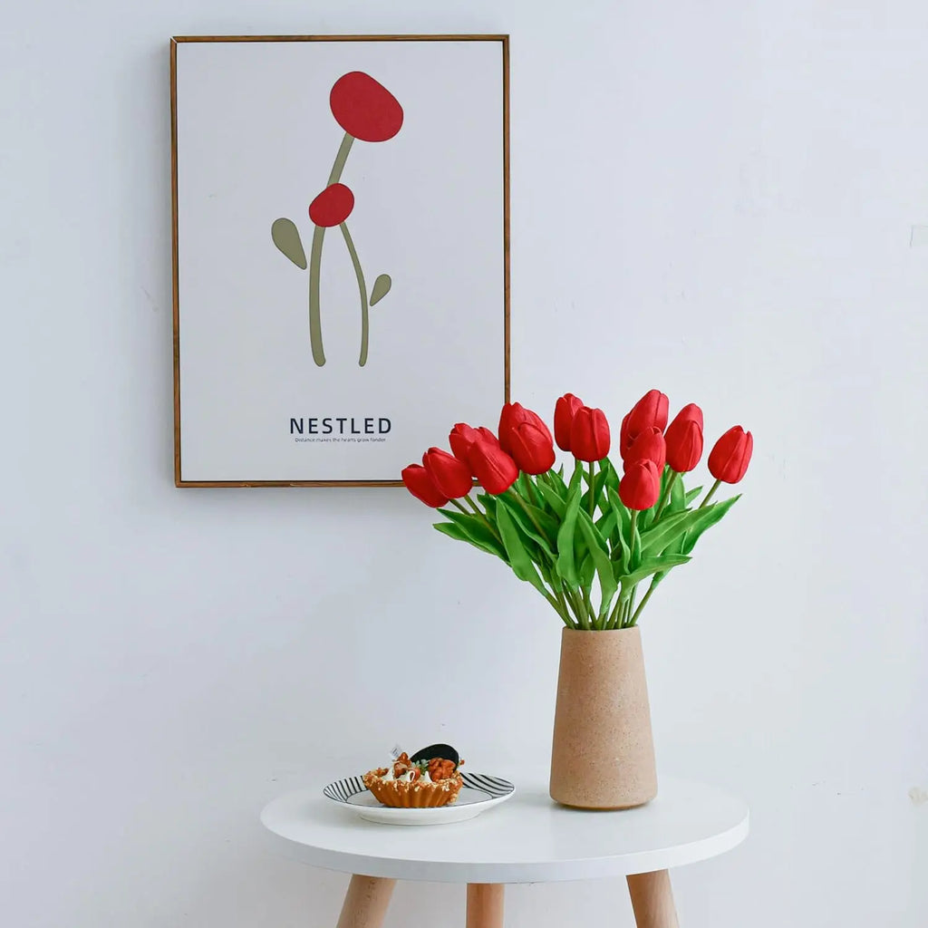 Real Touch Artificial Tulips 15-Piece Set – Wedding & Home Decor Artificial Flowers Babs