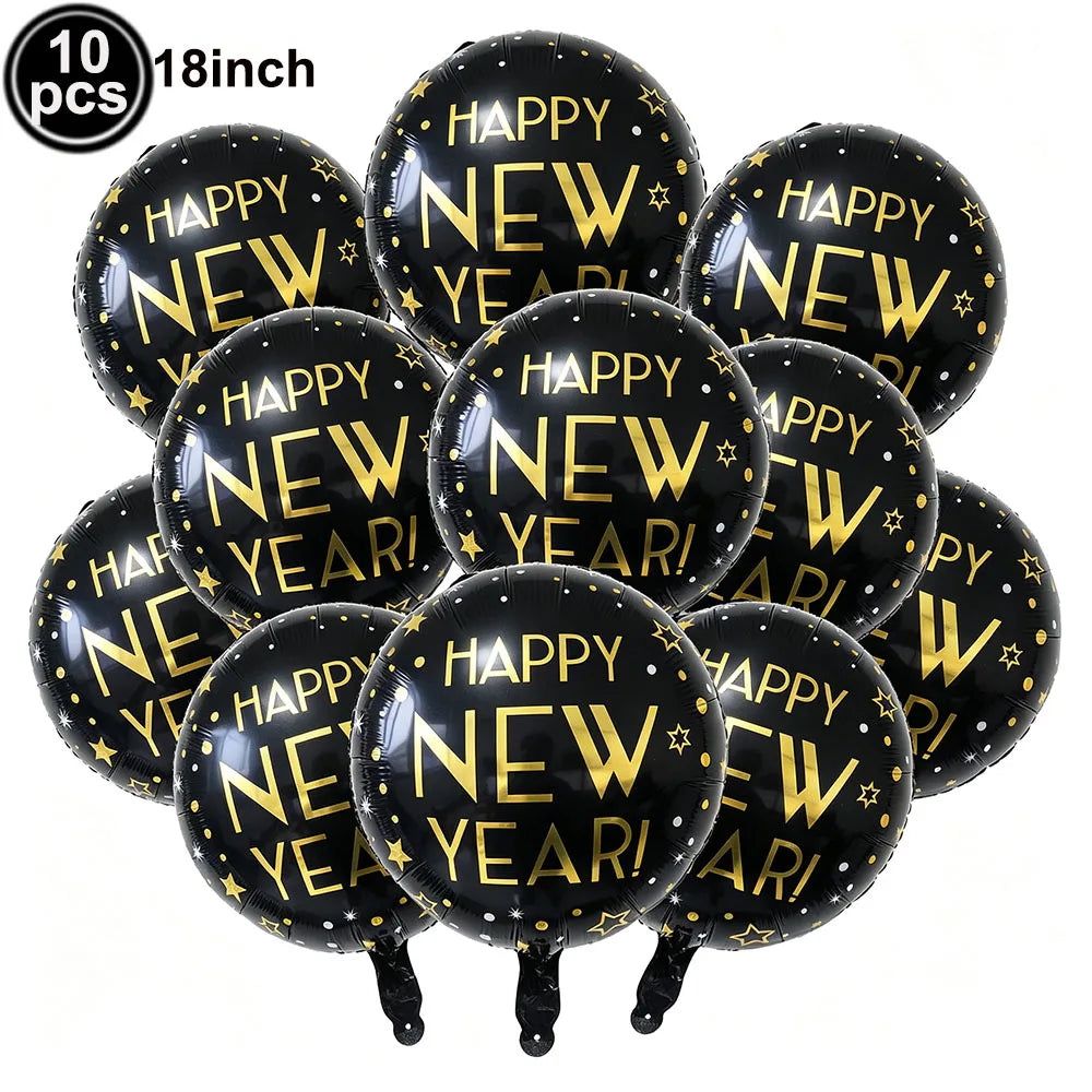 2027 New Year Foil Balloon Set – Gold, Silver & Champagne Party Foil Balloons Babs Ruby As pictures show
