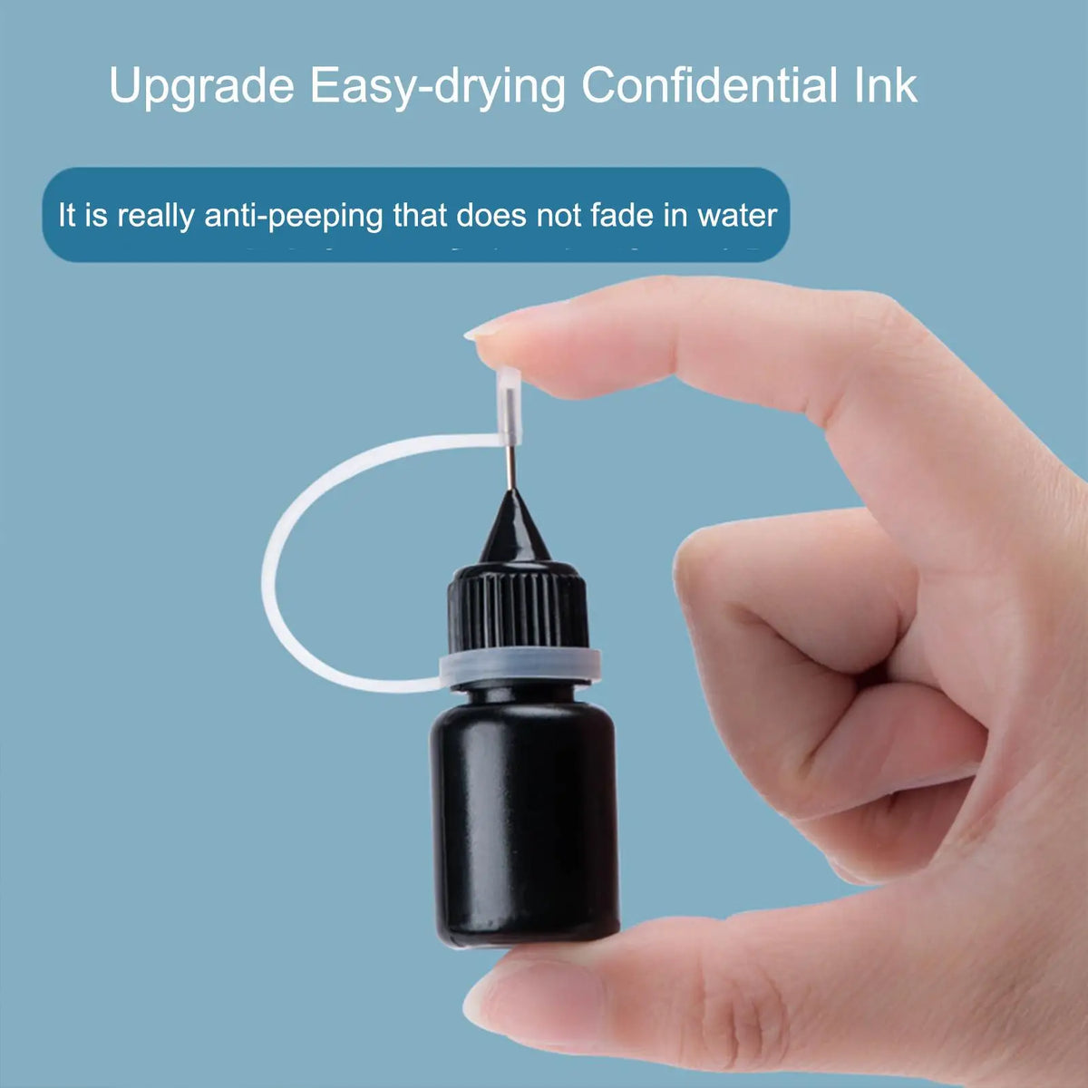 5ml Black Ink Refill for Privacy Stamp Roller – Waterproof Stamp Ink Refill Babs