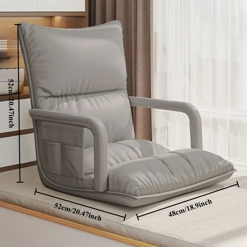 Nordic Folding Single Armchair – Modern Lazy Sofa for Living Room Folding Armchair Babs Grey