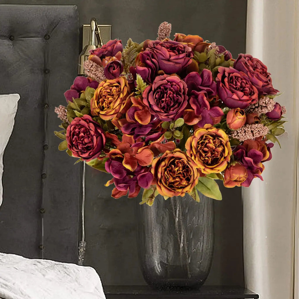 Silk Peony Hydrangea Artificial Flowers – Wedding & Home Décor Artificial Silk Flowers Babs