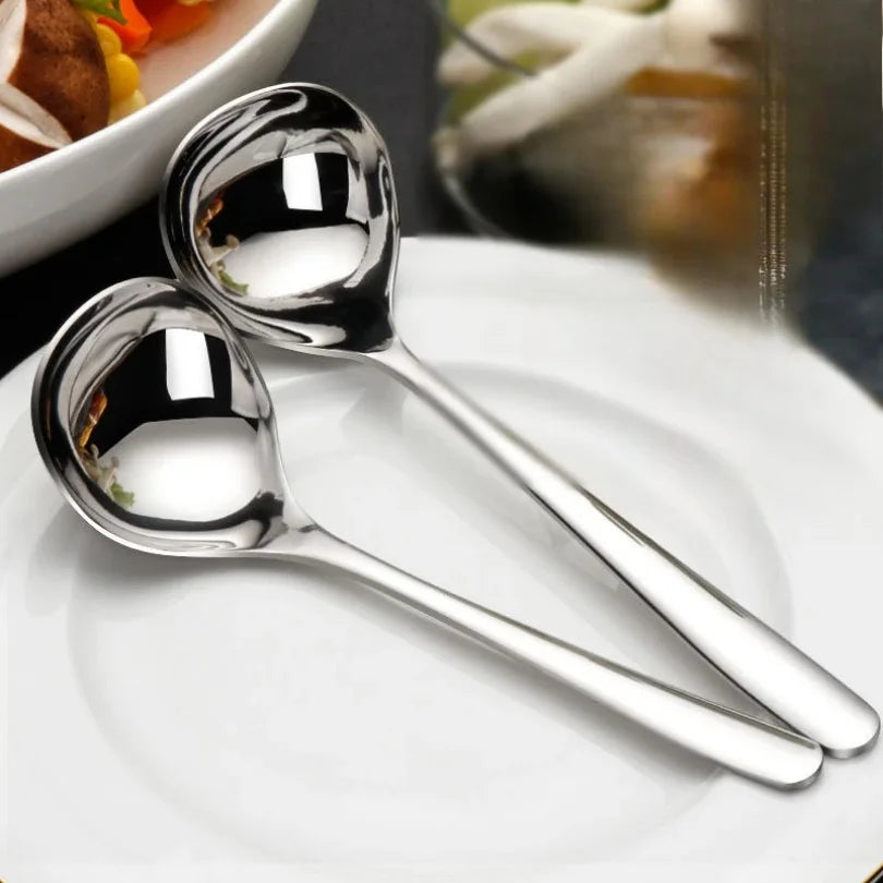 Stainless Steel Soup Spoon – Deep Bowl & Ergonomic Handle Kitchen Soup Spoon Babs