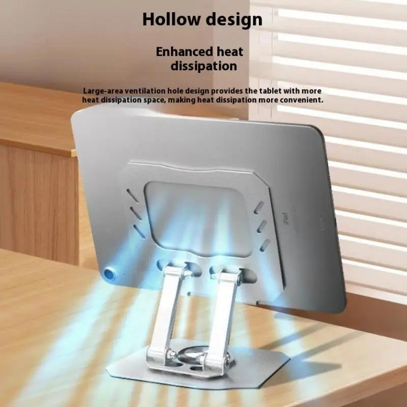 360° Rotatable Foldable Tablet & Laptop Stand – Alloy Desk Holder Tablet Laptop Stand Babs