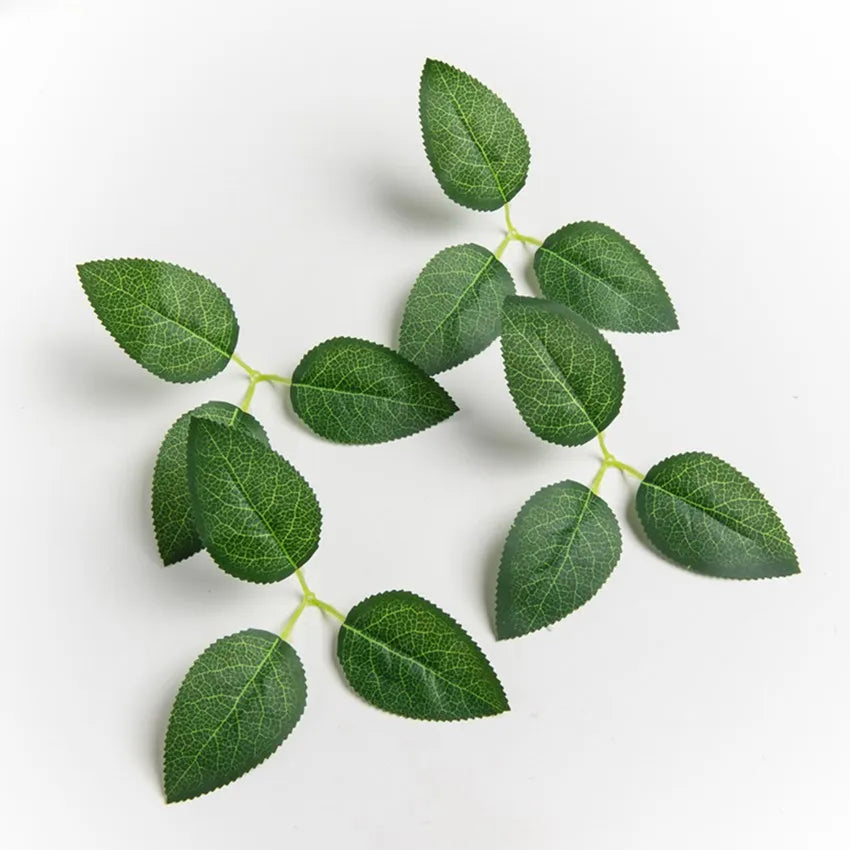 Artificial Silk Rose Leaves for Wedding DIY & Home Décor Artificial Silk Leaves Babs style 4 25pcs