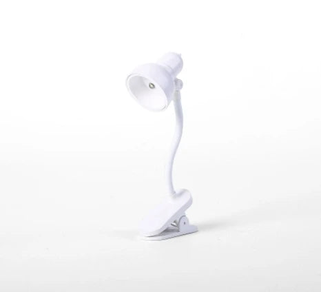 Mini LED Clip-On Book Light – Portable Bookmark Reading Lamp Clip-On Reading Lamp Babs White