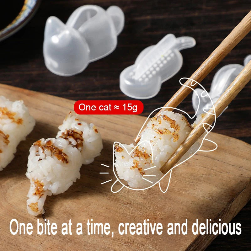 Cat Shape Onigiri Mold – Rice Ball Sushi Shaper Tool Sushi Mold Tool Babs
