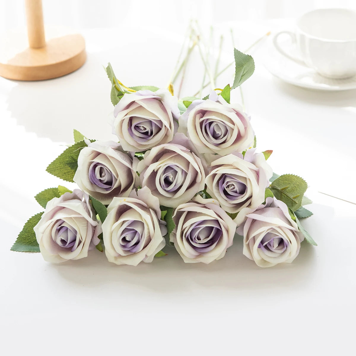 Artificial Silk Rose Bouquet 5 Pcs – Wedding & Home Décor Artificial Flower Bouquet Babs