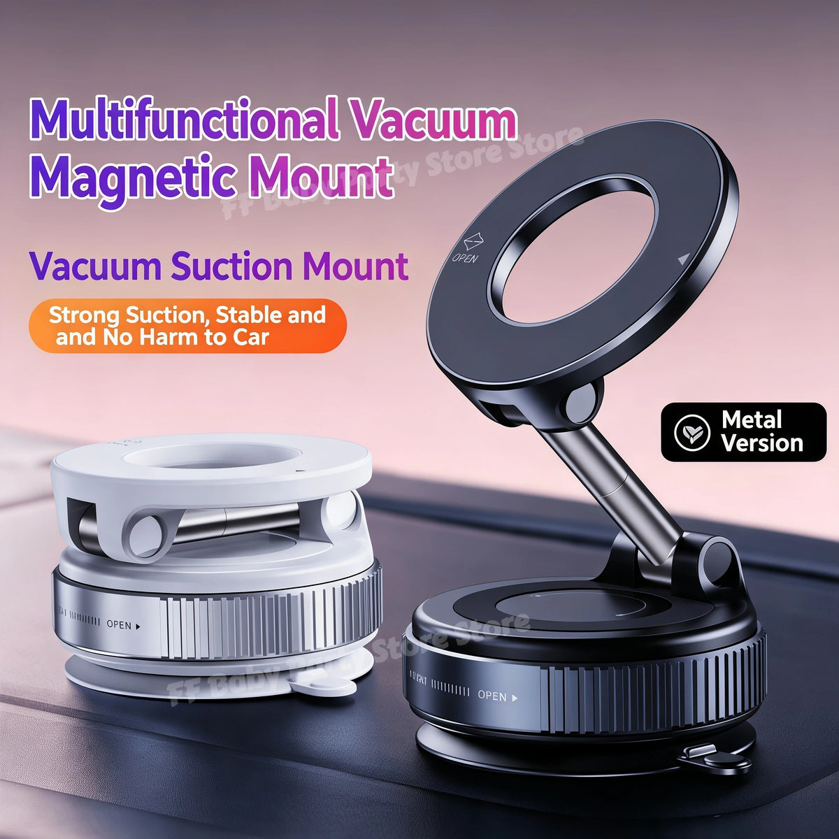 360° Rotating Magnetic Car Phone Holder – Dashboard Mount Car Phone Mount Babs