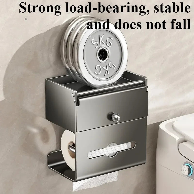 Luxury Stainless Steel Tissue Box & Toilet Storage Rack Tissue Box Holder Babs
