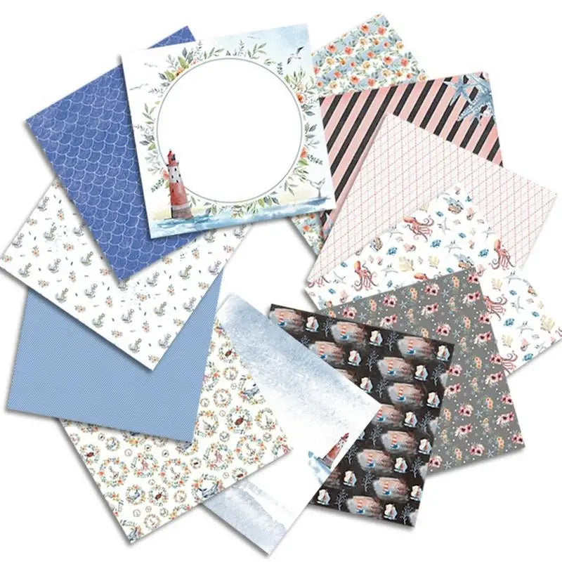 24-Sheet Ocean Scrapbooking Paper Pad – Origami & Card Making Scrapbooking Paper Pad Babs 1set