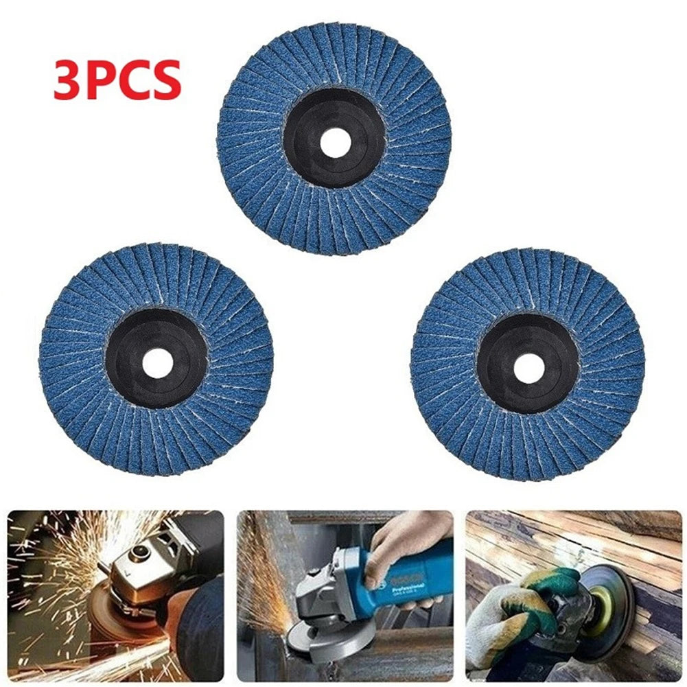 3-Pack 3" Flap Discs 75mm Grinding Wheels for Angle Grinder Abrasive Flap Discs Babs