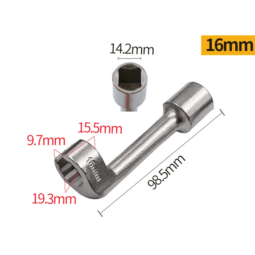 Diesel Fuel Line Socket Wrench 12–19mm L-Shape 1/2 Drive Fuel Line Socket Wrench Babs 16mm