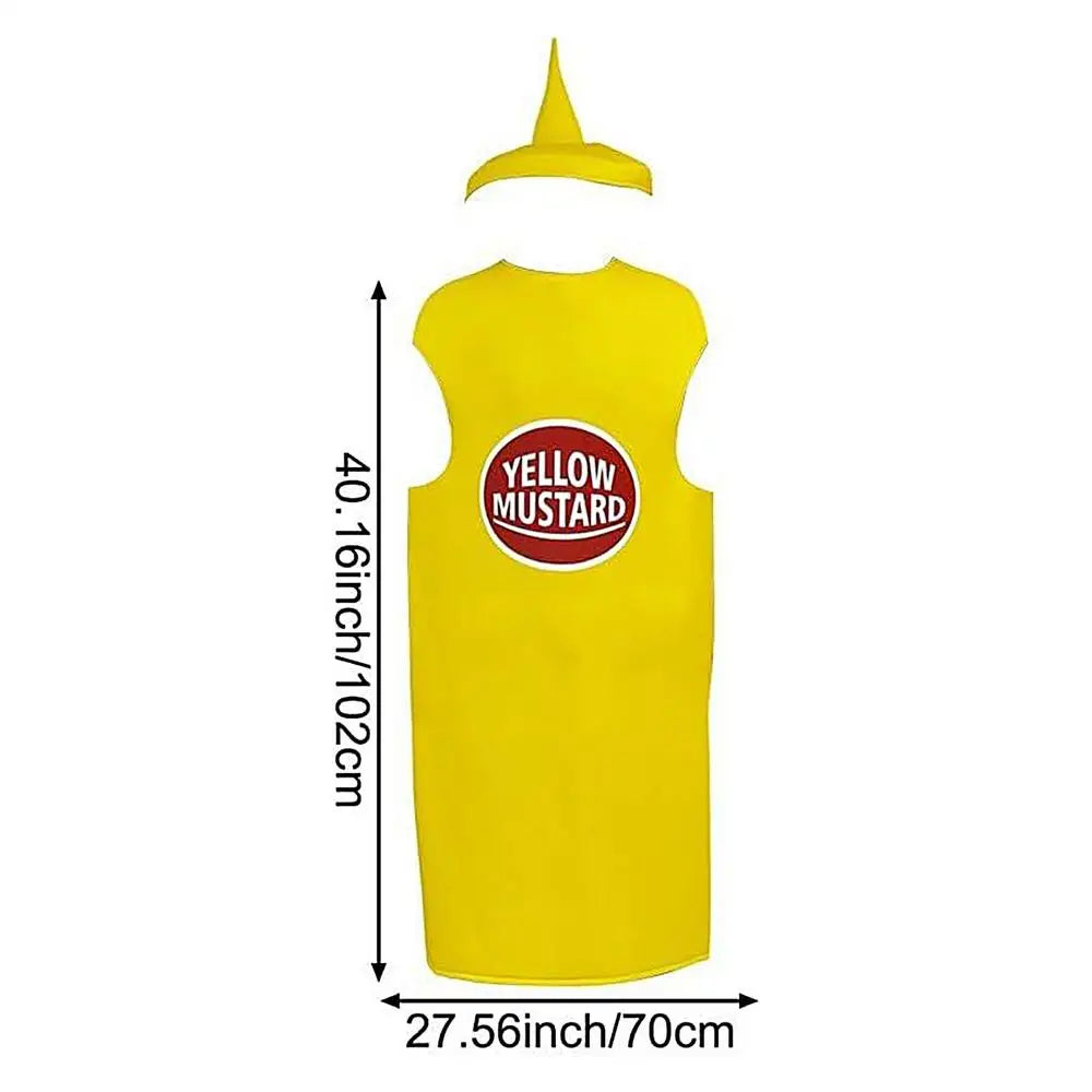 Ketchup Bottle Costume – Unisex Halloween Cosplay Jumpsuit Halloween Costume Babs Salad dressing 102x70cm