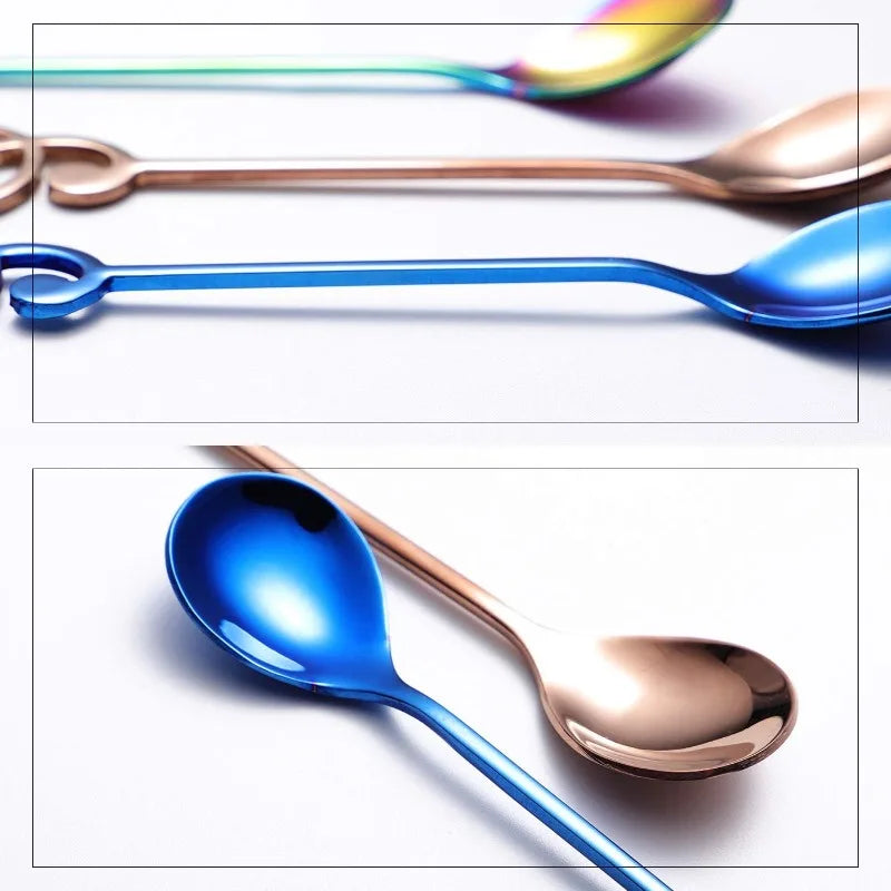 Music Note Teaspoons Set of 6 – Stainless Steel Coffee Spoons Decorative Teaspoon Set Babs