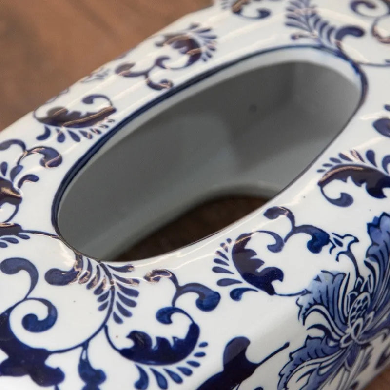 Ceramic Tissue Box | Luxury Rectangular Porcelain Napkin Holder Ceramic Tissue Holder Babs