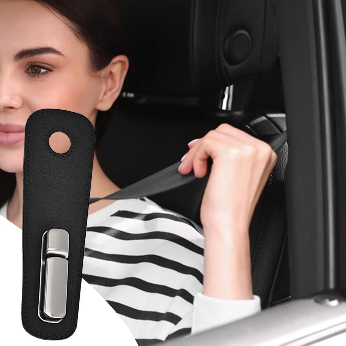 Ergonomic Car Seat Belt Retainer – Non-Slip Safety Buckle Seat Belt Retainer Babs