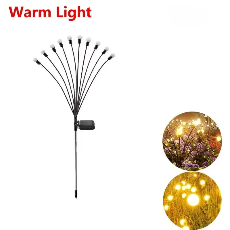 Solar Firefly String Lights – Outdoor Garden & Lawn Décor Solar Garden Lights Babs 1pc Warm 8LEDs