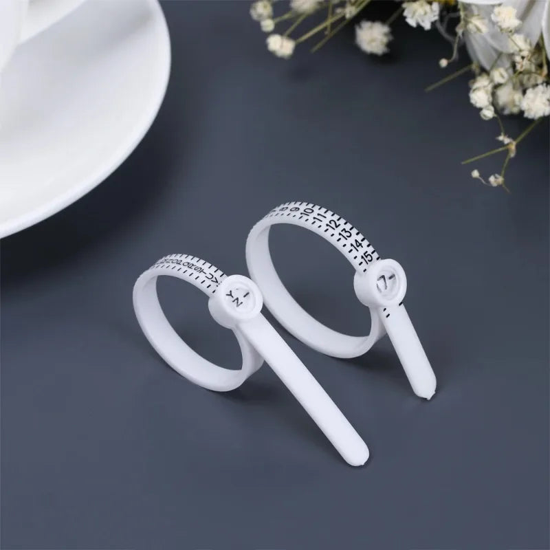 Ring Sizer Measuring Tool – Plastic US Size 1–17 Soft Ruler Ring Sizer Tool Babs