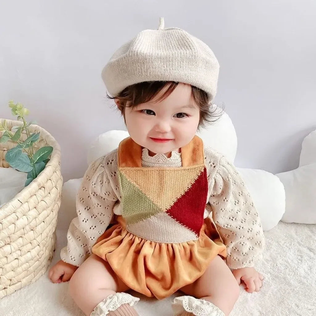 Kids Korean Candy Color Knitted Beret – Boys & Girls 1–3Y Kids Knitted Beret Babs