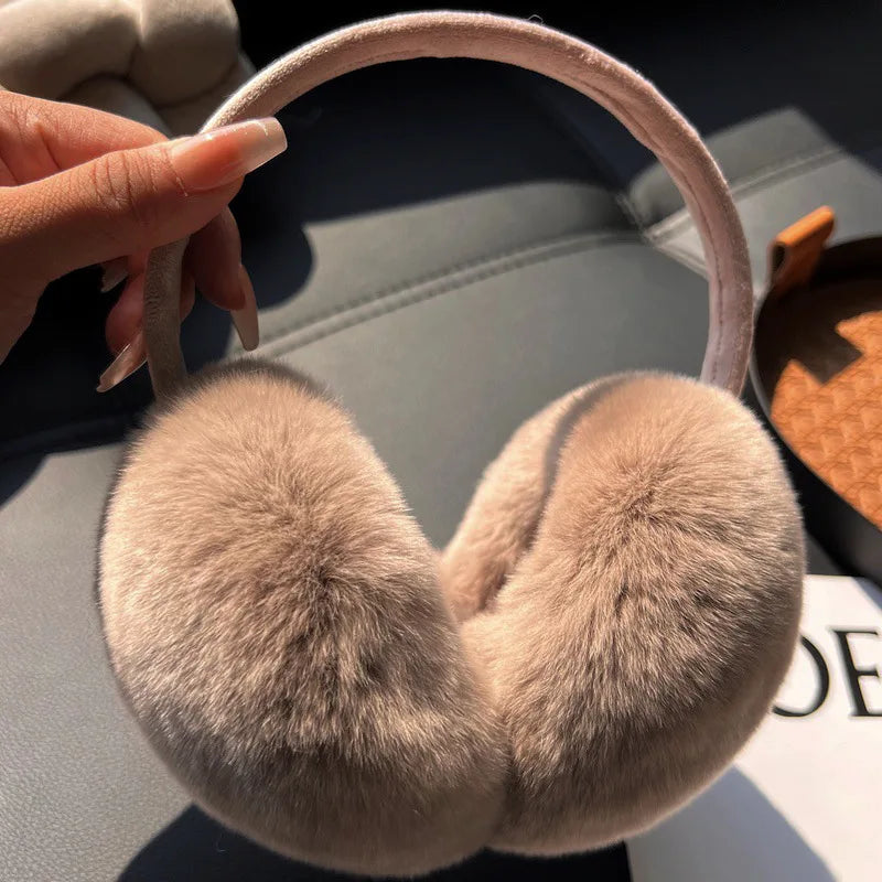 Plush Faux Fur Earmuffs – Winter Ear Warmers for Women Winter Ear Warmers Babs Chocolate
