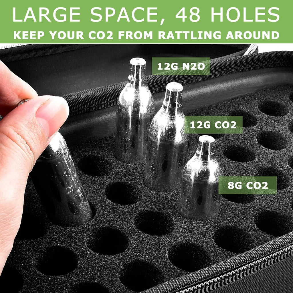 40-Slot CO2 N2O Cartridge Case – 8g 12g Organizer Holder Box Cartridge Storage Case Babs