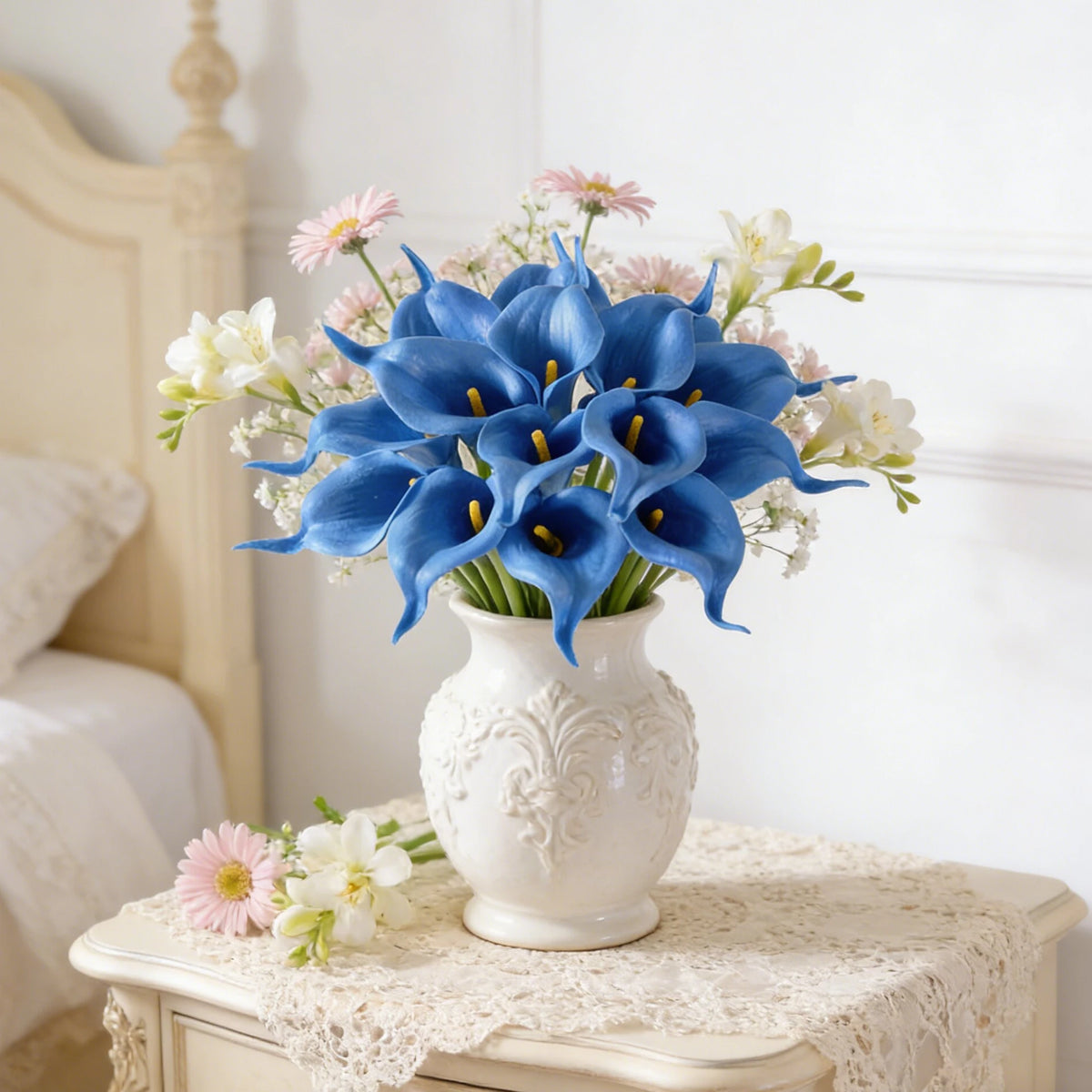 Artificial Lotus Flower Branches 4/8pcs – Wedding & Home Decor Artificial Flowers Babs