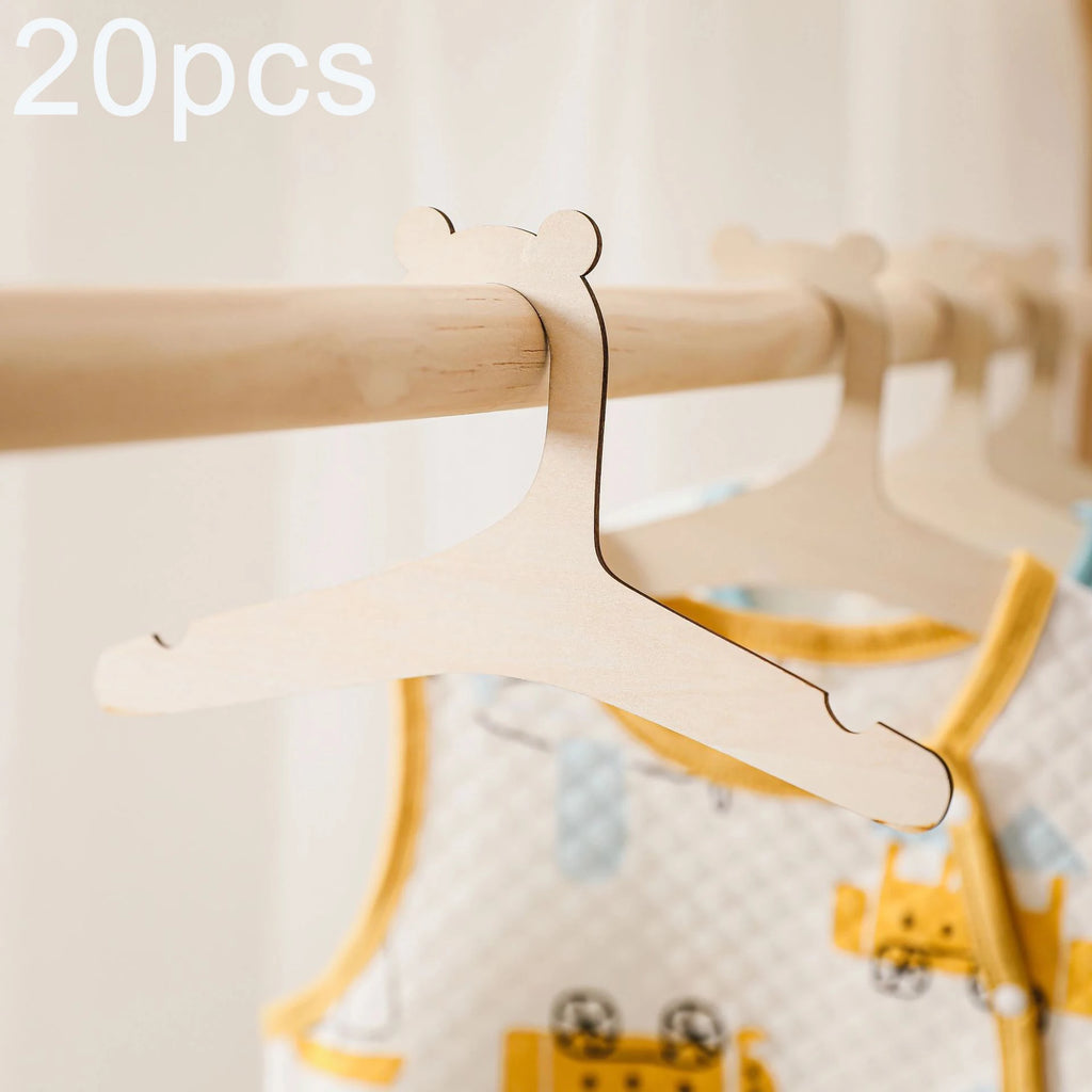 Wooden Bear Kids Clothes Hangers – Baby Nursery Closet Set Kids Clothes Hangers Babs
