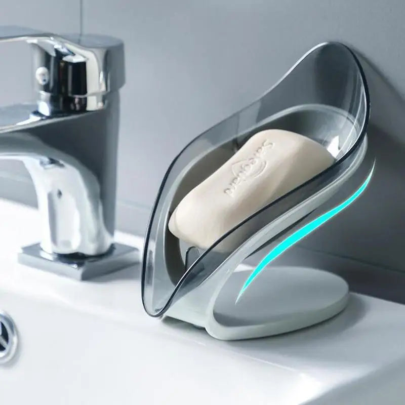Leaf Shape Soap Dish with Drainage | Bathroom Soap Holder Tray Soap Dish Holder Babs