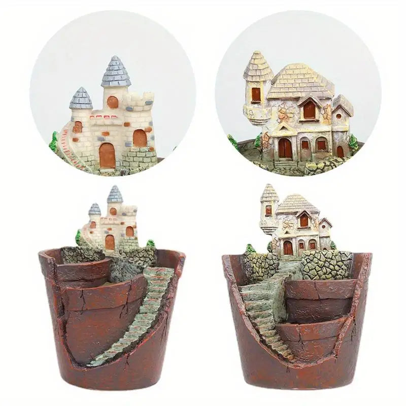 Creative Resin Succulent Planter – City Sky Flowerpot Décor Decorative Planter Babs