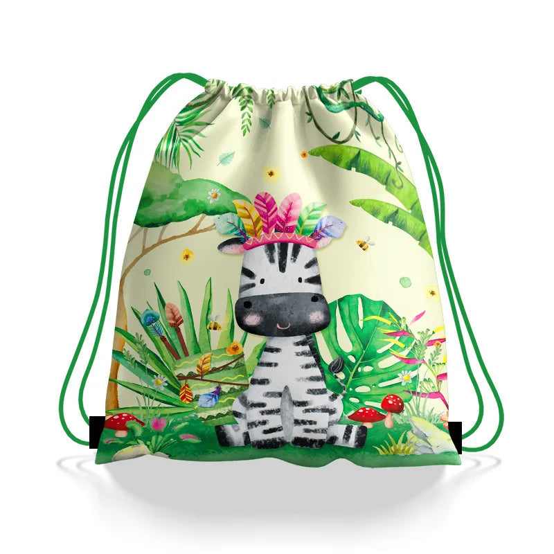 Non-Woven Drawstring Party Gift Bags for Boys & Girls Party Favor Bag Babs Zebra 27x34cm