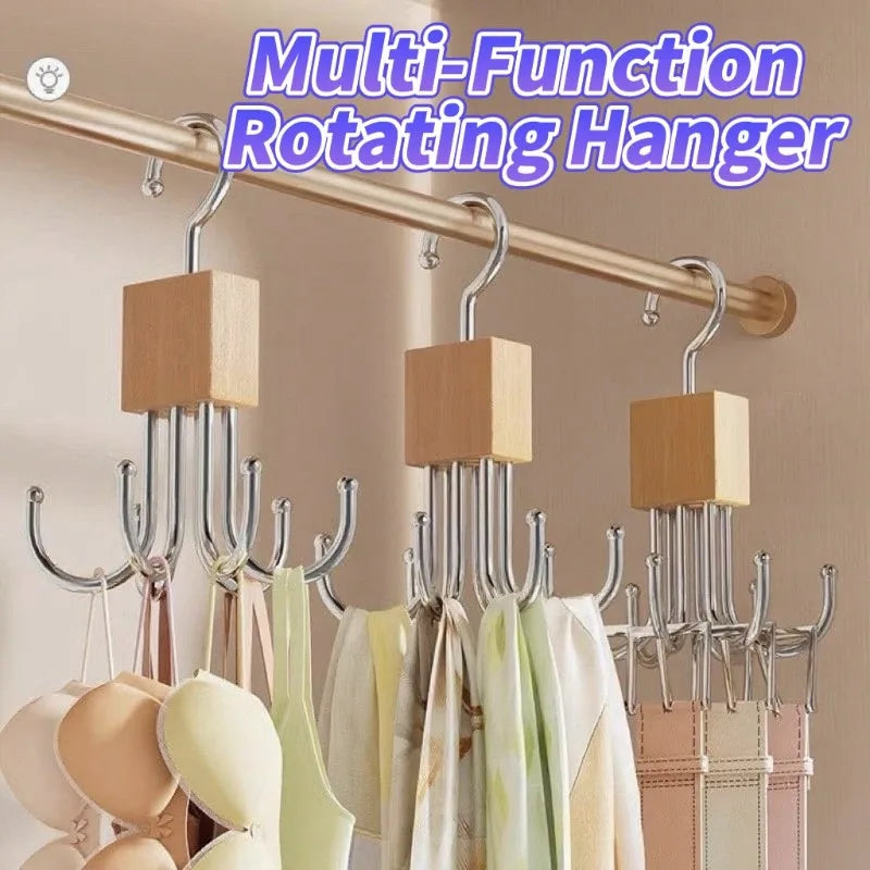360° Rotating Hook Rack Organizer – Scarf, Belt & Tie Hanger Rotating Hook Rack Babs
