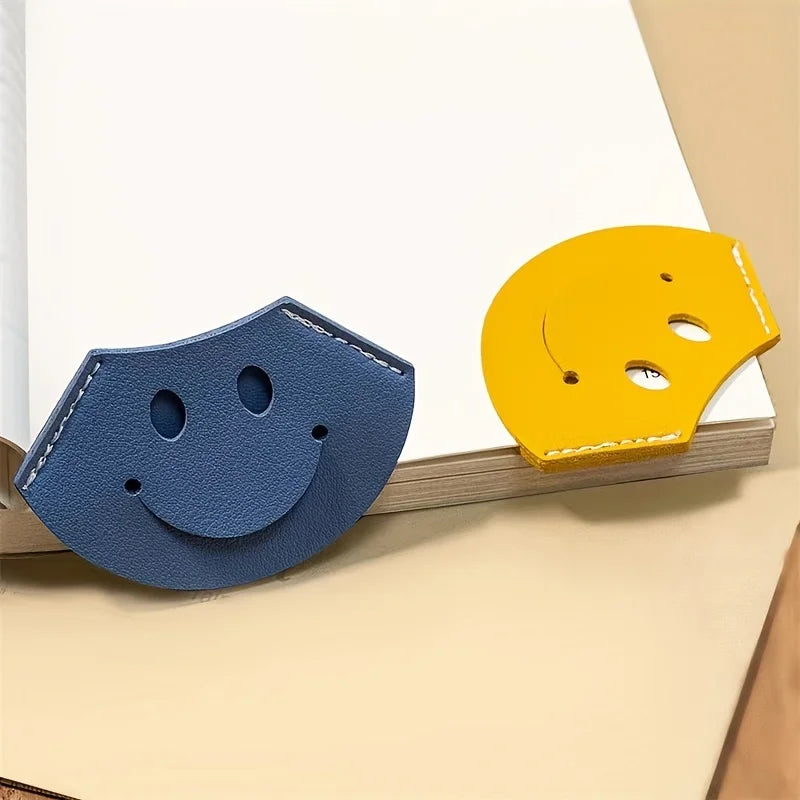 2pcs PU Leather Corner Bookmarks – Cute Handmade Book Accessories Leather Bookmarks Babs