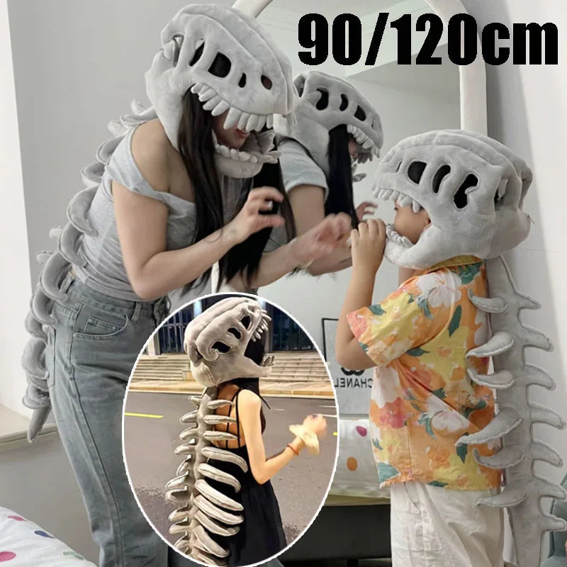 Wearable Dinosaur Skeleton Plush Cape 90/120CM Halloween Costume Halloween Costume Cape Babs