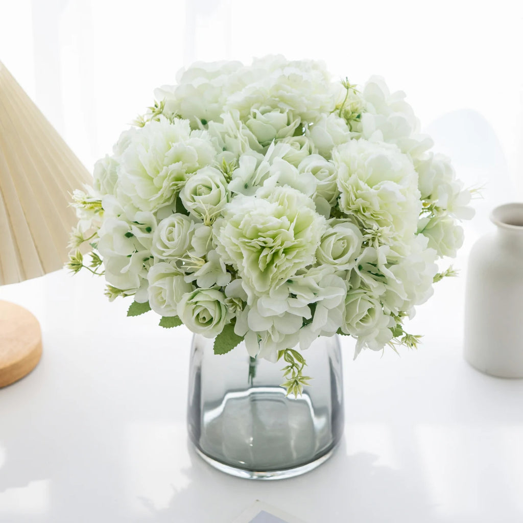 Artificial Silk Carnation Rose Bouquet – Wedding & Home Décor Artificial Flower Bouquet Babs