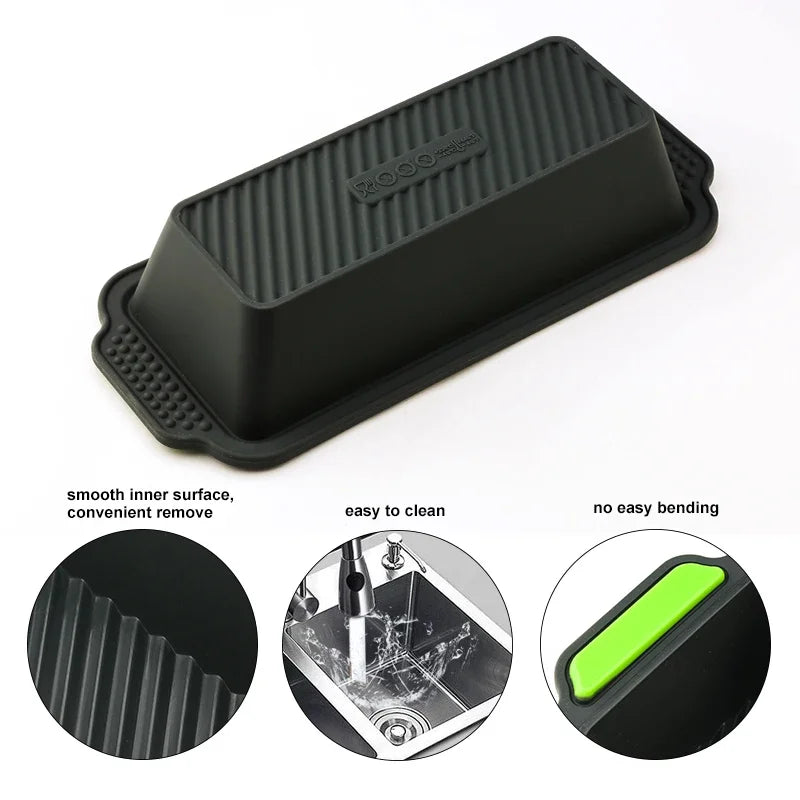 Silicone Rectangular Bread Pan & Cake Mold – Non-Stick Bakeware Silicone Bread Pan Babs