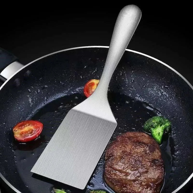 One-Piece Stainless Steel Spatula – Ergonomic Cooking Turner Cooking Spatula Babs