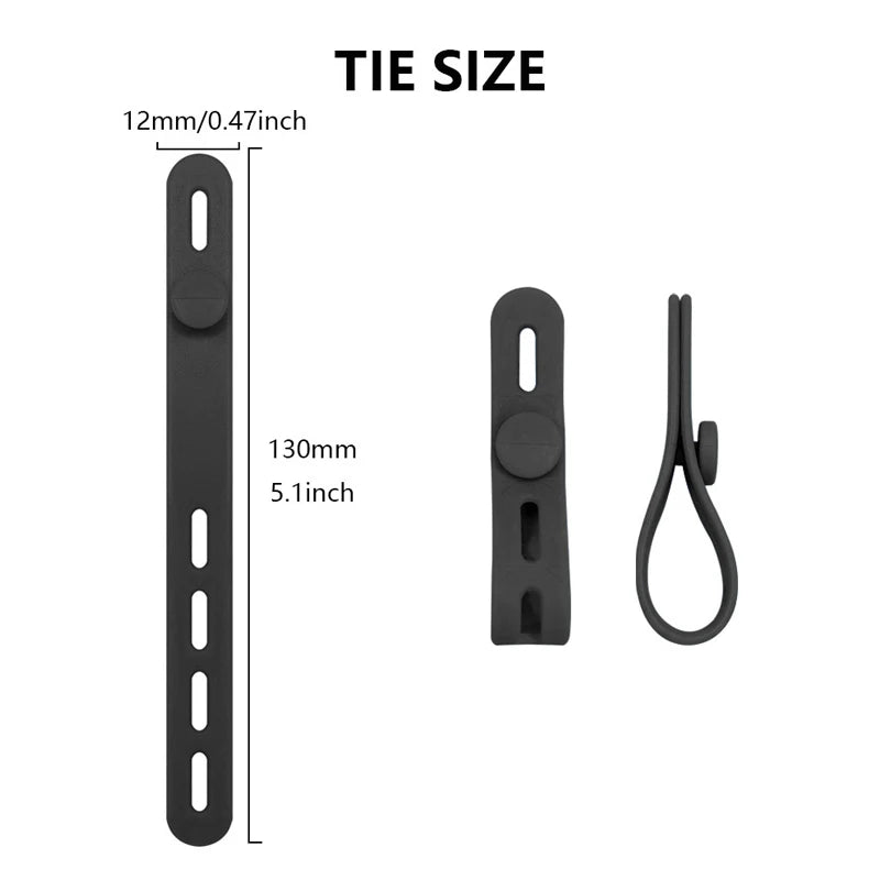 10pcs Reusable Silicone Cable Ties – Adjustable Cord Organizer Cable Organizer Ties Babs
