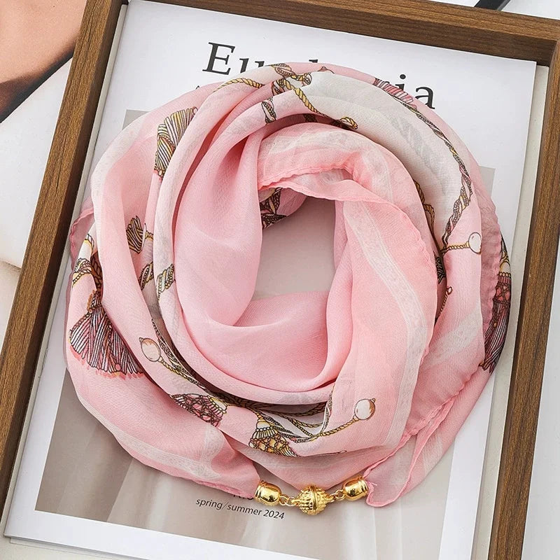 Women's Lightweight Chiffon Satin Scarf – Hair Wrap & Neck Cover Chiffon Satin Scarf Babs