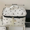Floral Quilted Cosmetic Pouch – Large Travel Makeup Organizer Cosmetic Travel Pouch Babs L